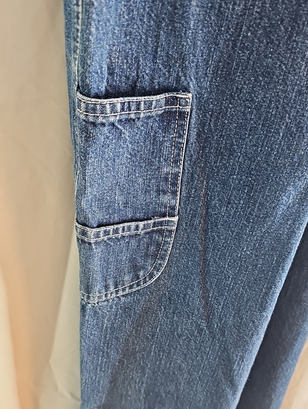 VINTAGE B.U.M. EQUIPMENT ORGINAL ISSUE EST. 1987 Classic Dark Blue Overalls - Picture 5 of 8